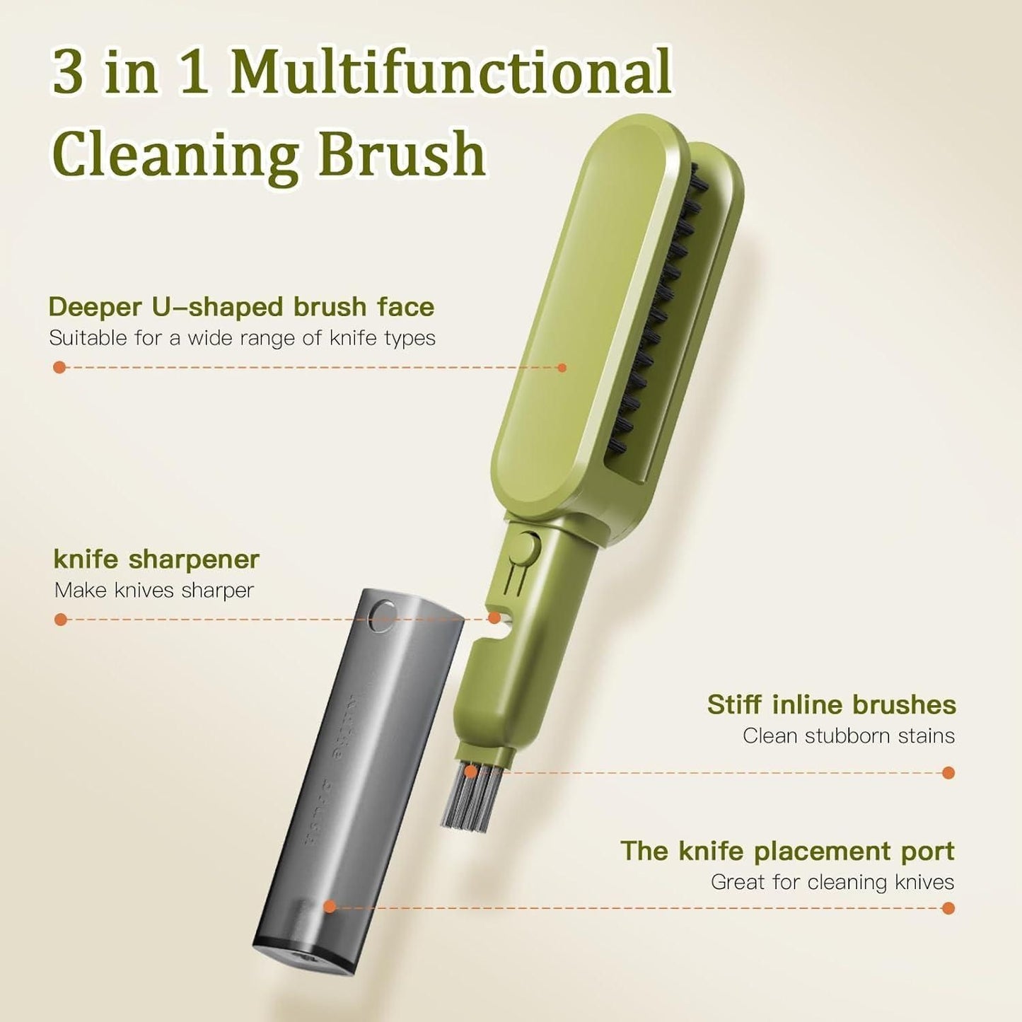 4 in 1 Double-Ended Kitchen Cutlery Cleaner Brush