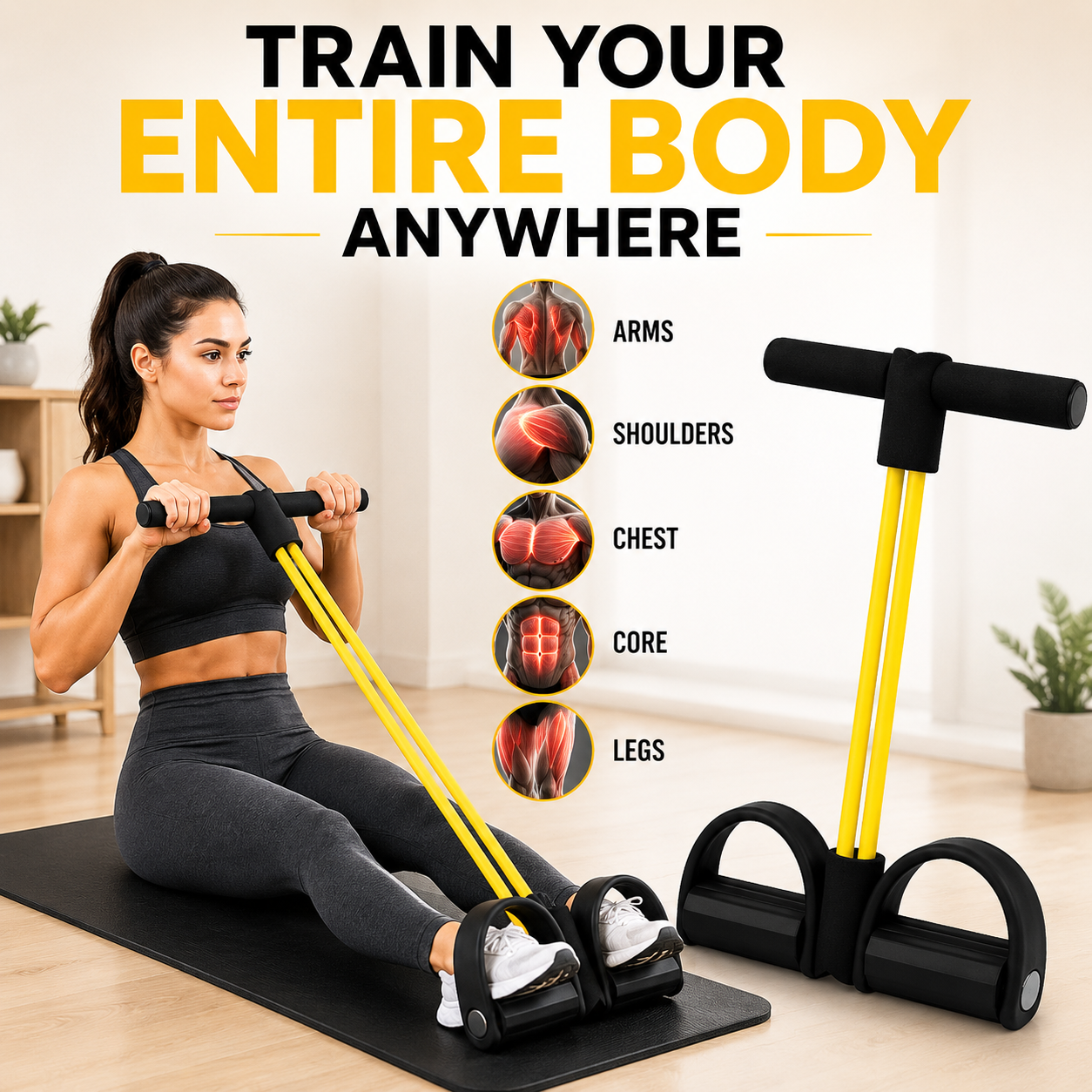 Multifunction Pedal Resistance Band Trainer